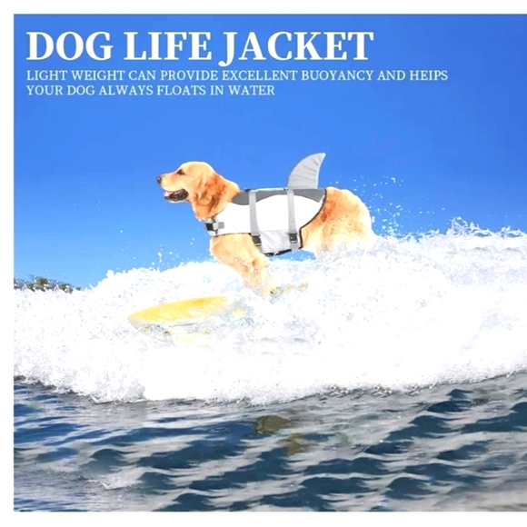 Shark Fin Dog Life Vest - Picture 2 of 5